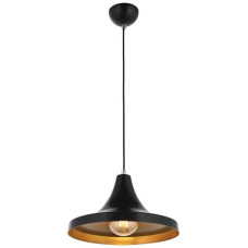 Griestu lampa Kendal 1xE27/230V Melna-bronzas