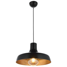 Griestu lampa Kendal 1xE27/230V Melna-bronzas