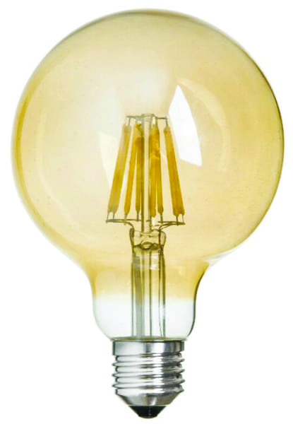 LED spuldze E27 6W G95 Rustic