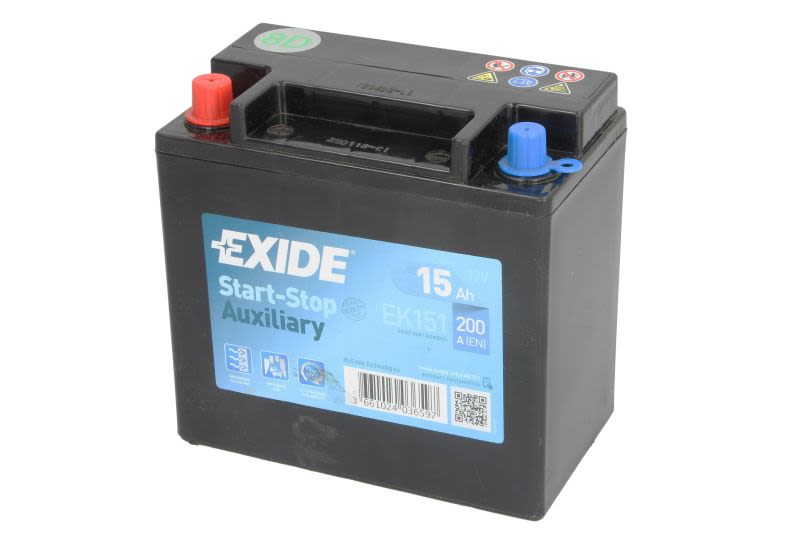 Akumulators Exide 15Ah 200A AGM; AUXILIARY